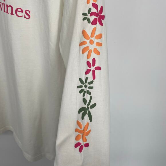 Vineyard Vines Top Girl’s XL Cream Floral Logo Whale Fisherman Nautical Preppy - Picture 2 of 7